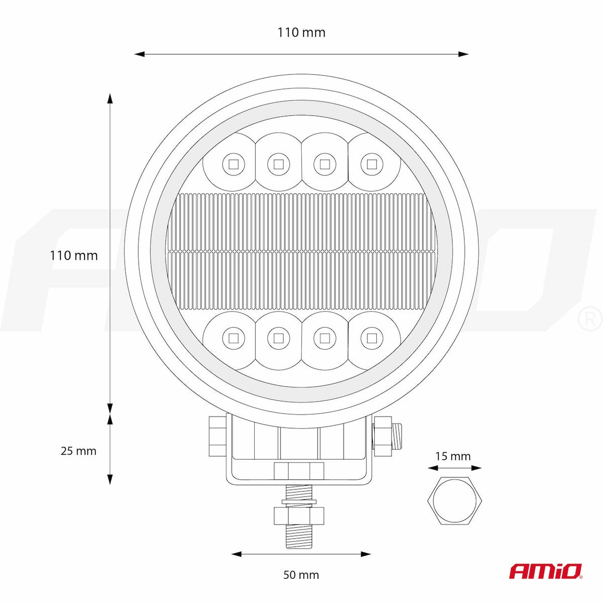 Työvalo AWL14 42 LED-COMBO (2 toimintoa) 9-36 V