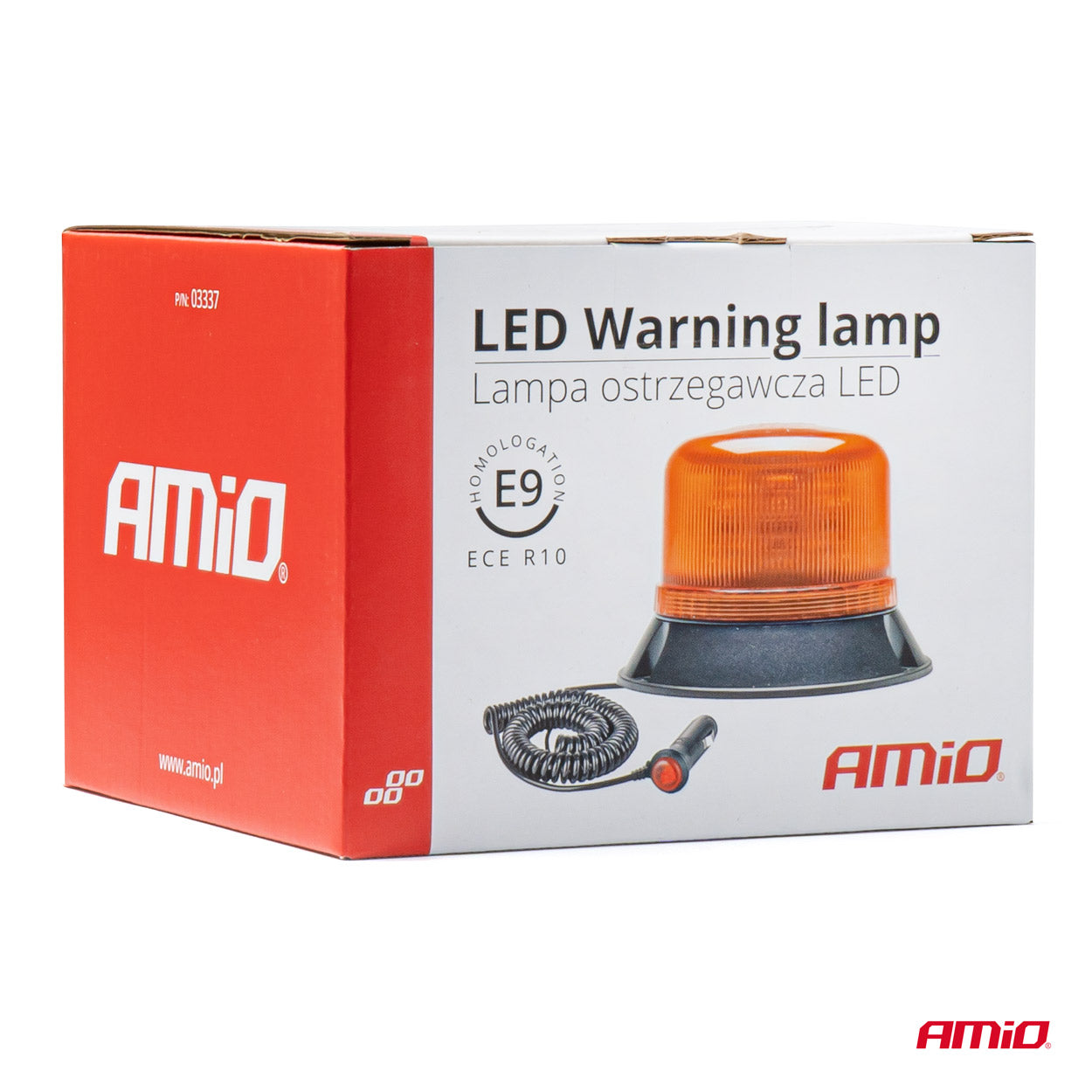 LED-varolamppu W22m Magneettikiinnitys / 3 Vilkkua, ECE R10 60LED 12/24V IP66 AMIO-03337