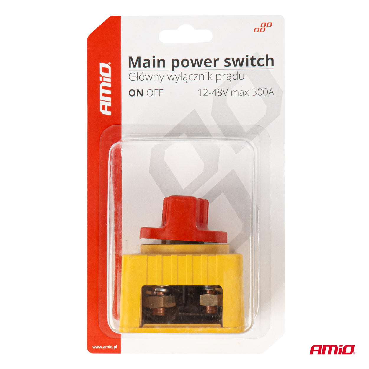 Päävirtakytkin 12-48V max.300A AMIO-03839