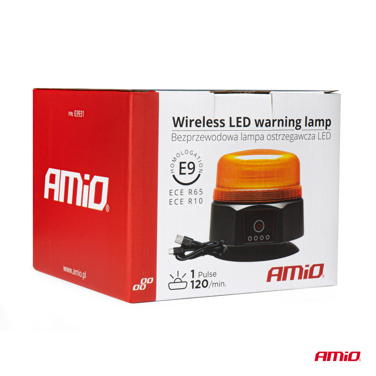 LED-varoitusvalo R65 R10 12/24V AMIO-03931