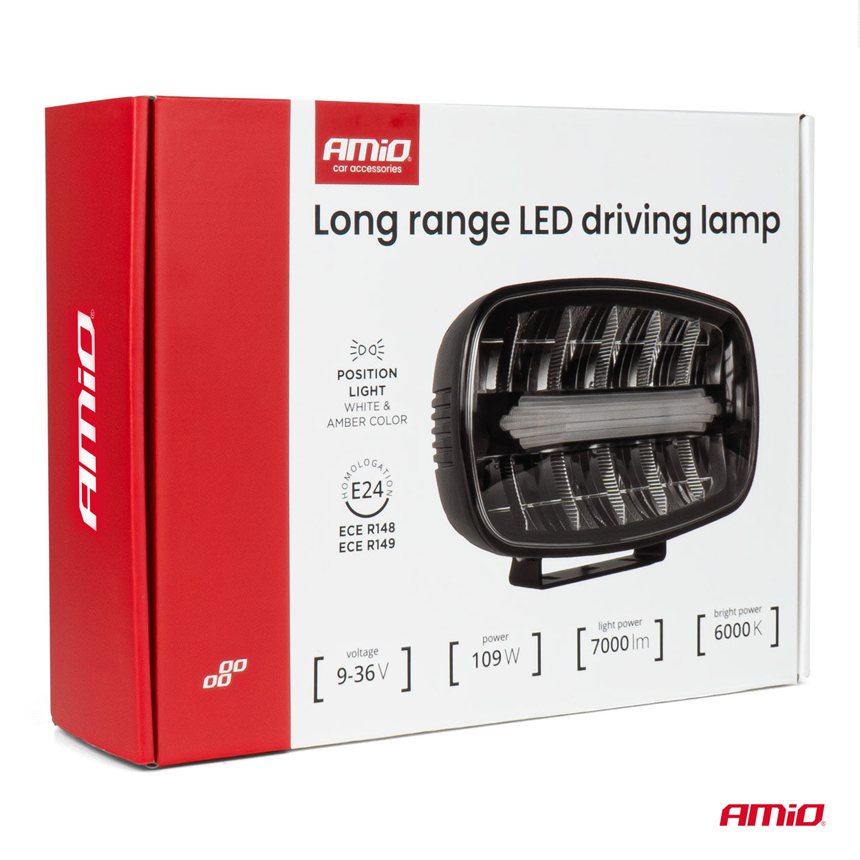 LED-lisävalaisin, jossa on kattovalo 109W 12V 24V AMIO-04535