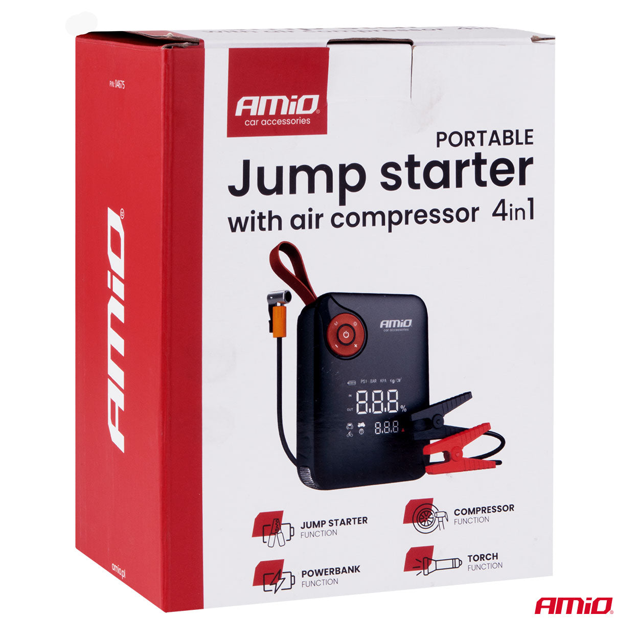 Starthilfe Power Pack 4in1 12V 7,2Ah 600A PRO AMIO-04675