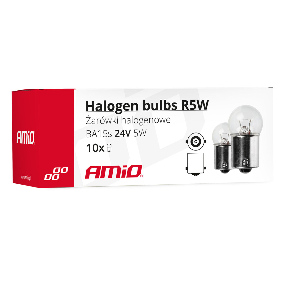 Halogeenipolttimo R5W BA15s 24V 10 kpl