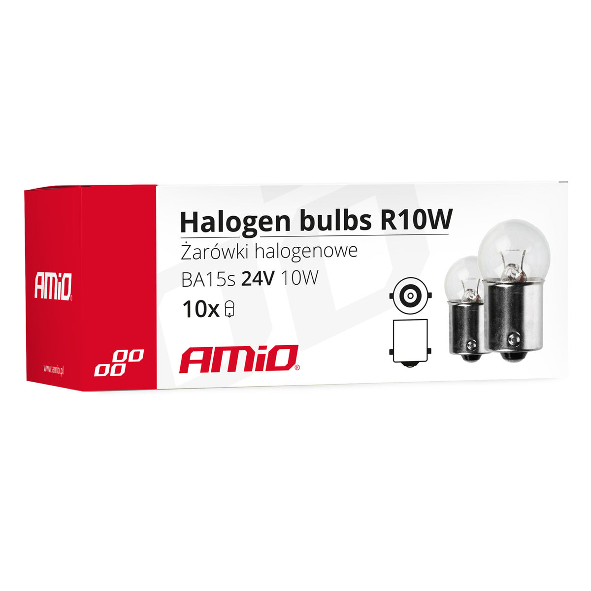 Halogeenipolttimo R10W BA15s 24V 10 kpl