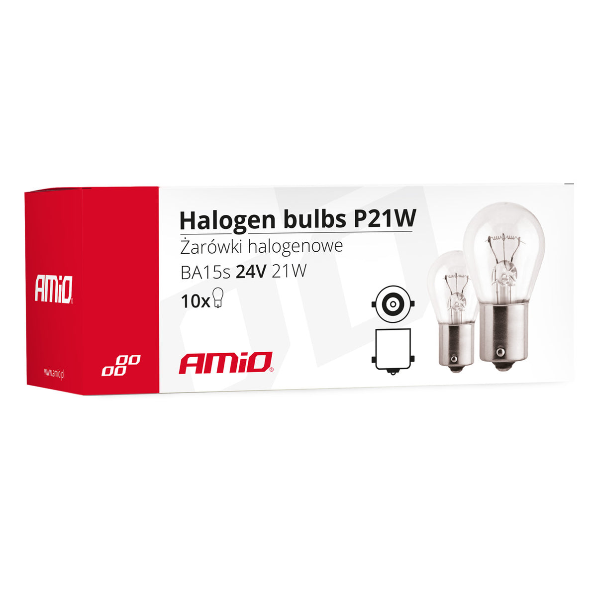 Halogeenipolttimo P21W BA15s 24V 10 kpl