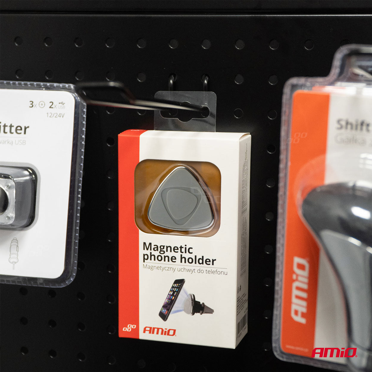 Magneettinen auton puhelinpidike jäähdyttimen ilmajastalle AMiO HOLD-01