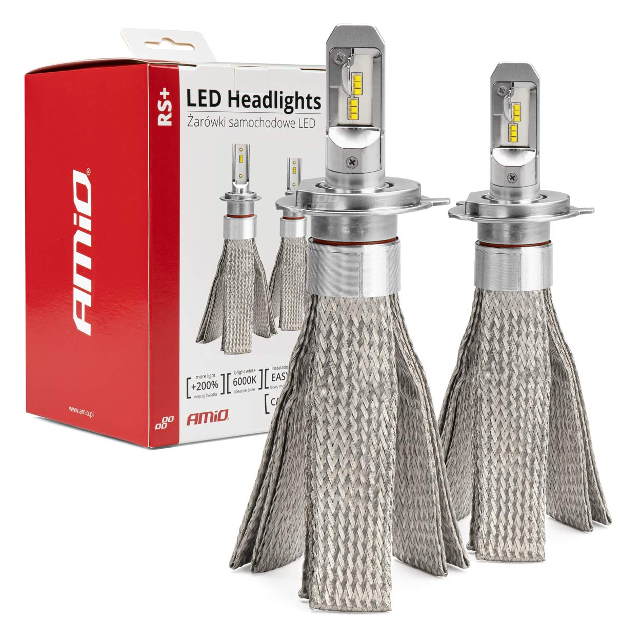 LED-autopolttimot RS+ -sarja H4 50W Canbus slim AMIO-01082