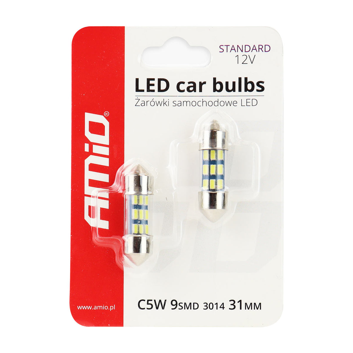 LED-polttimo 3014 9SMD Festoon C5W C10W C3W 31mm valkoinen 12V