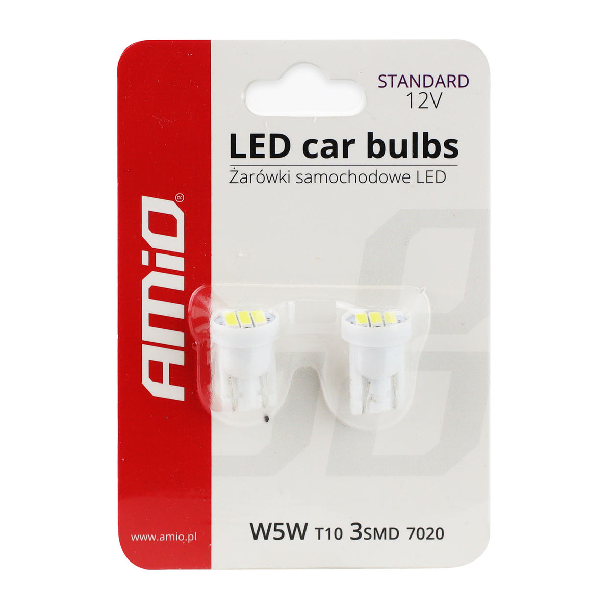 LED-polttimo T10 W5W 3x SMD 7020 12V