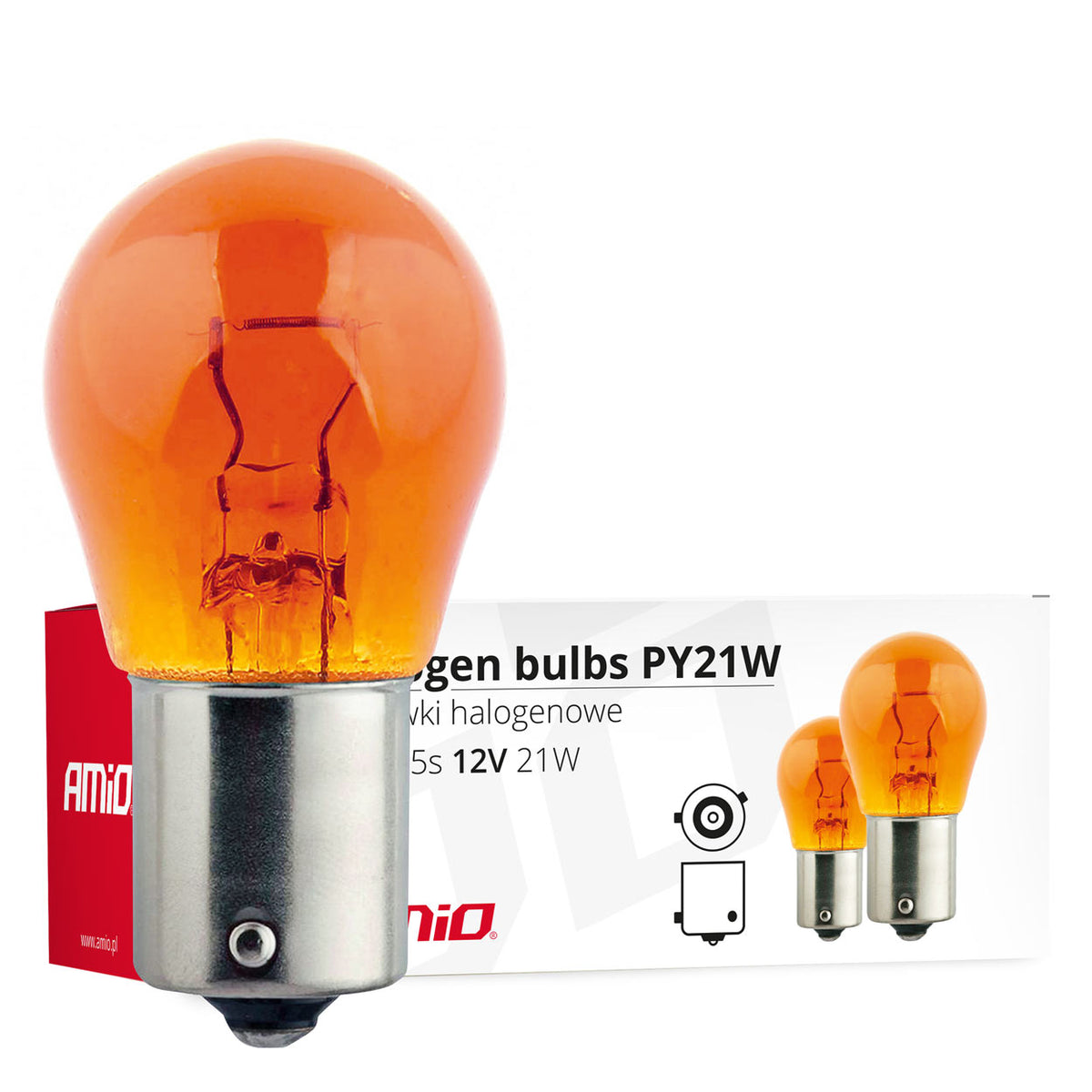 Halogeenipolttimo PY21W BAU15S 12 V 21 W keltainen