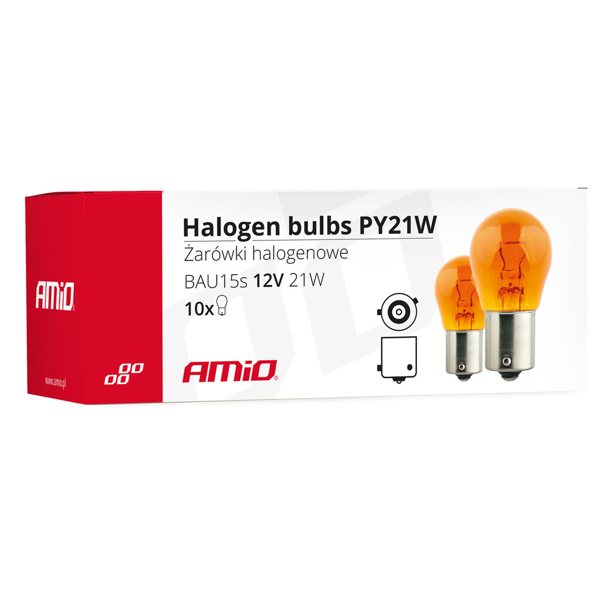 Halogeenipolttimo PY21W BAU15S 12 V 21 W keltainen
