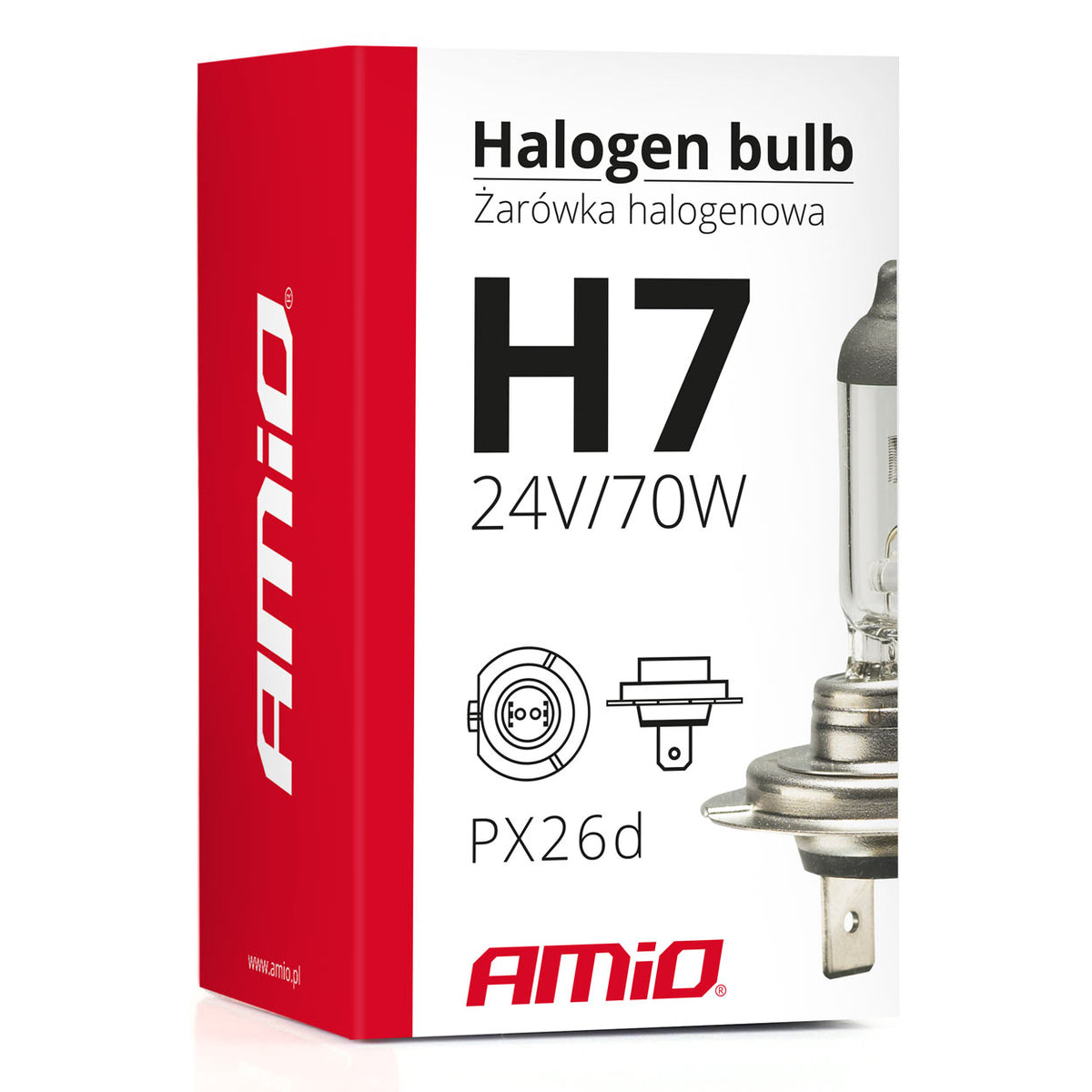 Halogeenipolttimo H7 24 V 70 W UV-suodatin (E8)