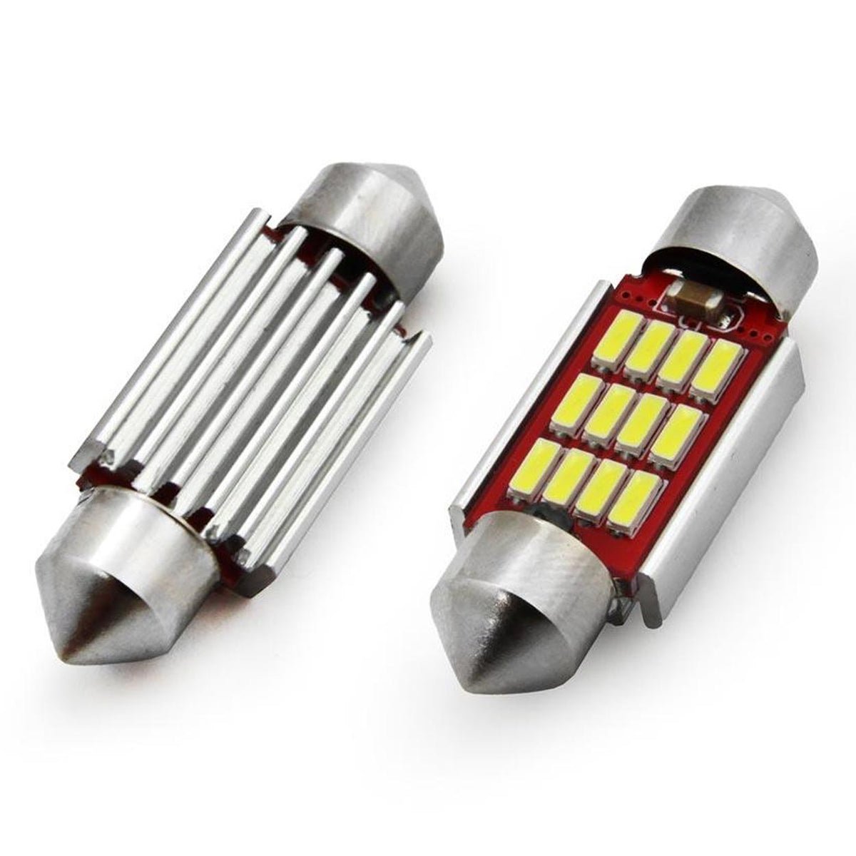 LED-polttimo CANBUS 4014 12SMD Festoon C5W/C10W/C3W 36mm valkoinen 12V/24V