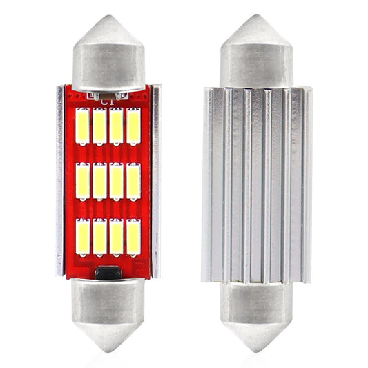 LED-polttimo CANBUS 4014 12SMD Festoon C5W/C10W/C3W 41mm valkoinen 12V/24V
