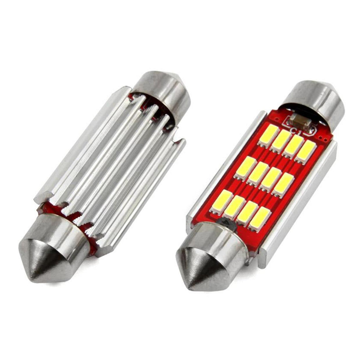 LED-polttimo CANBUS 4014 12SMD Festoon C5W/C10W/C3W 41mm valkoinen 12V/24V