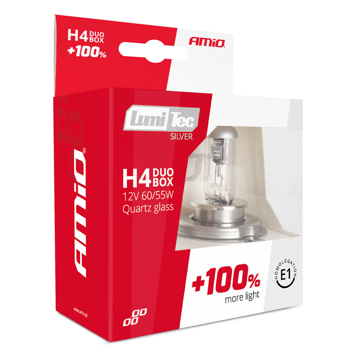 Halogeenipolttimo H4 12 V 60/55 W Lumitec Silver +100% tuplapakkaus