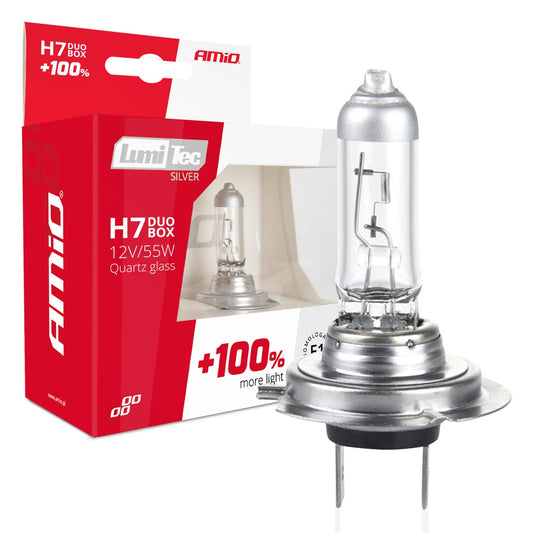 Halogeenipolttimo H7 12V 55W Lumitec Silver +100% tuplapakkaus