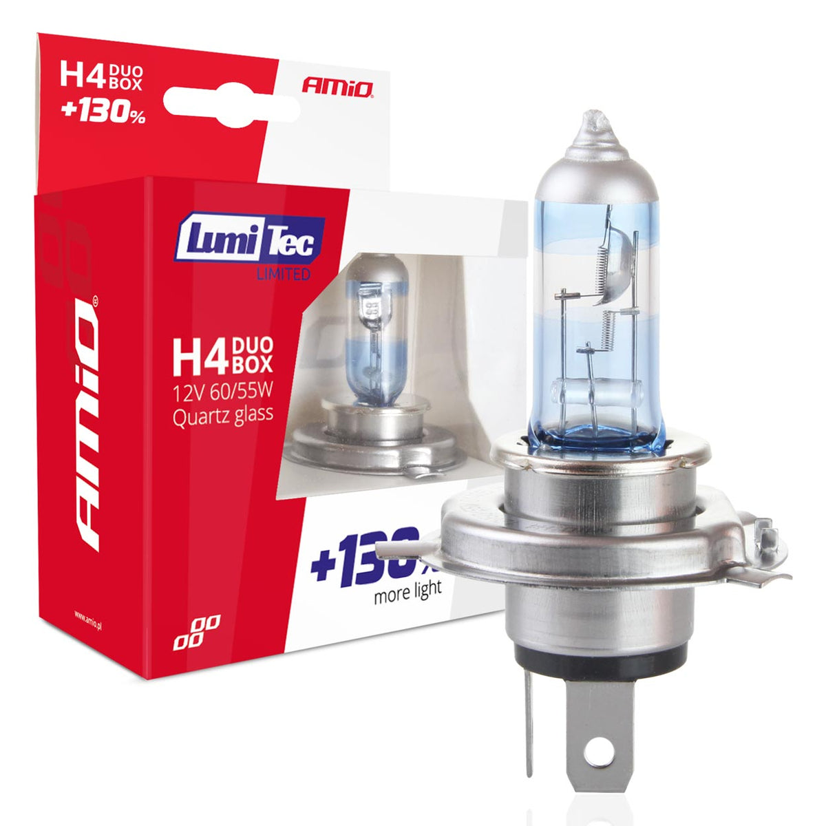 Halogeenipolttimo H4 12 V 60/55 W Lumitec Limited +130% Duo