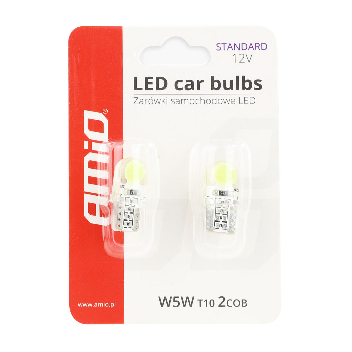 LED-polttimo T10e COB 12V valkoinen