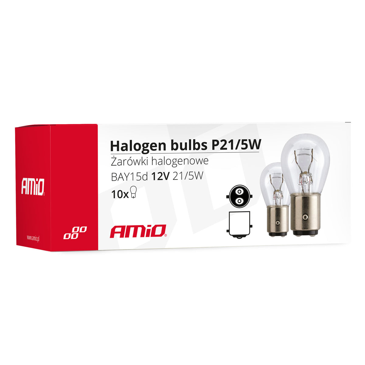 Halogeenipolttimo P21/5W Bay15d 12 V 21 W/5 W, 10 kpl