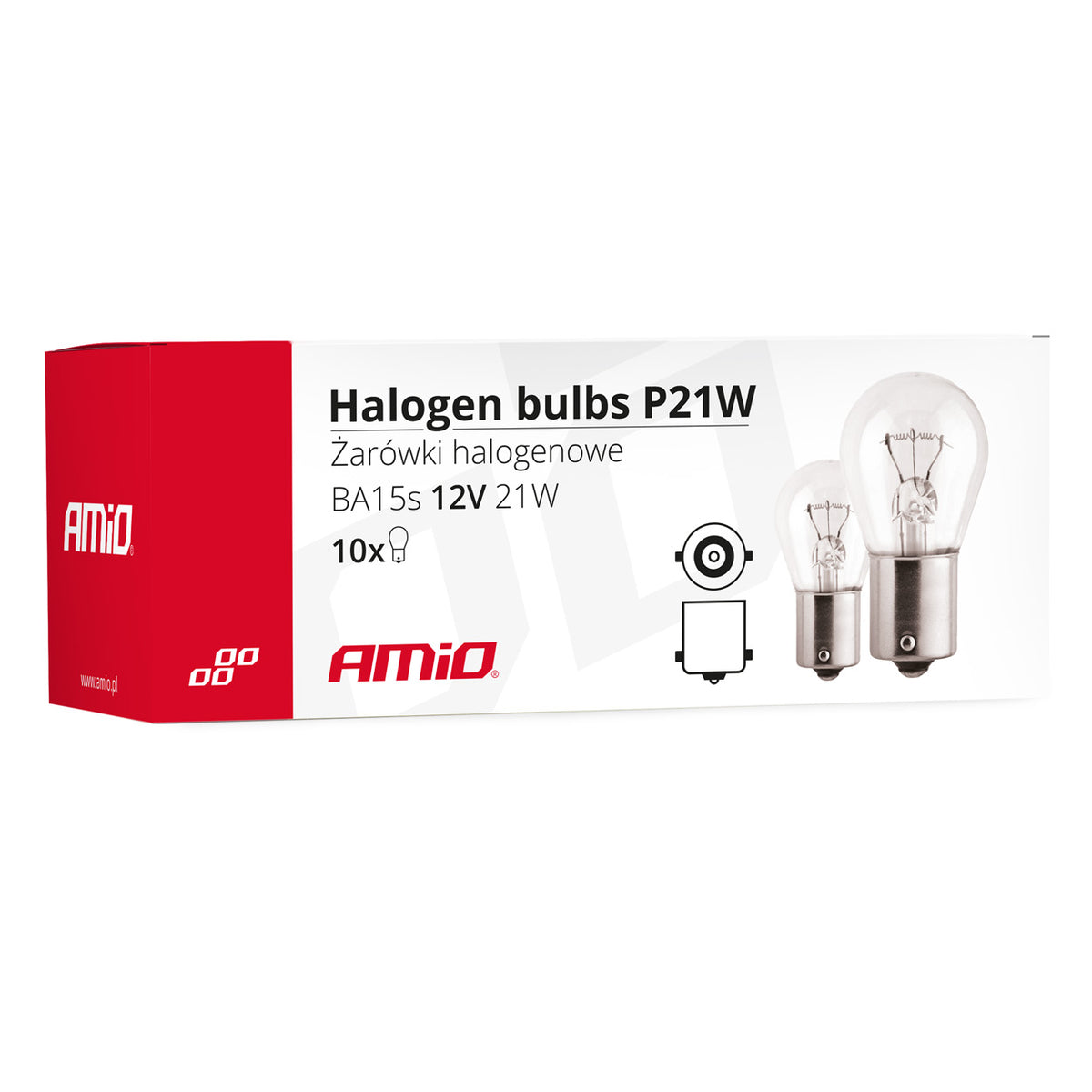 Halogeenipolttimo P21W BA15S 12 V 21 W