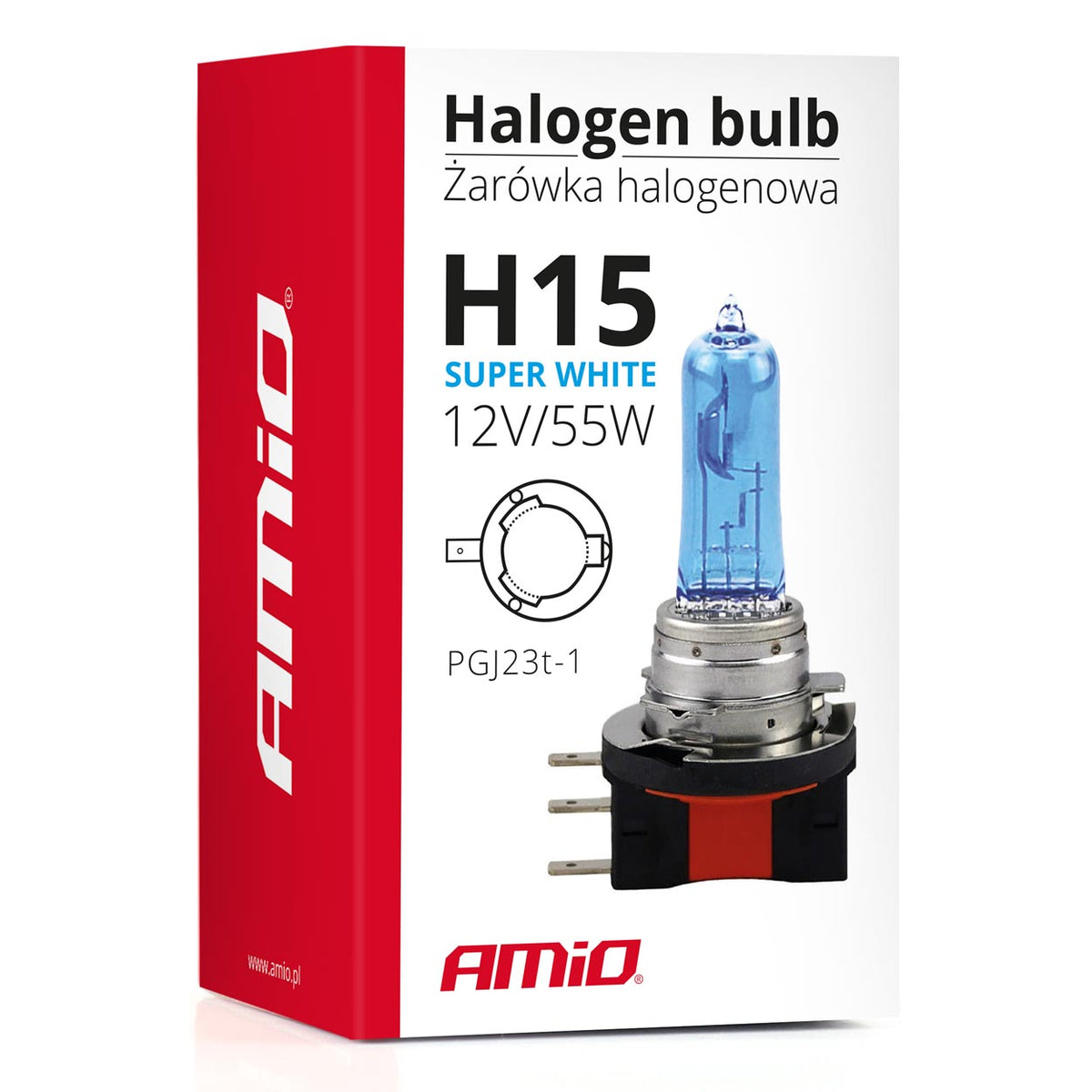 Halogeenipolttimo H15 12 V 55 W Super White