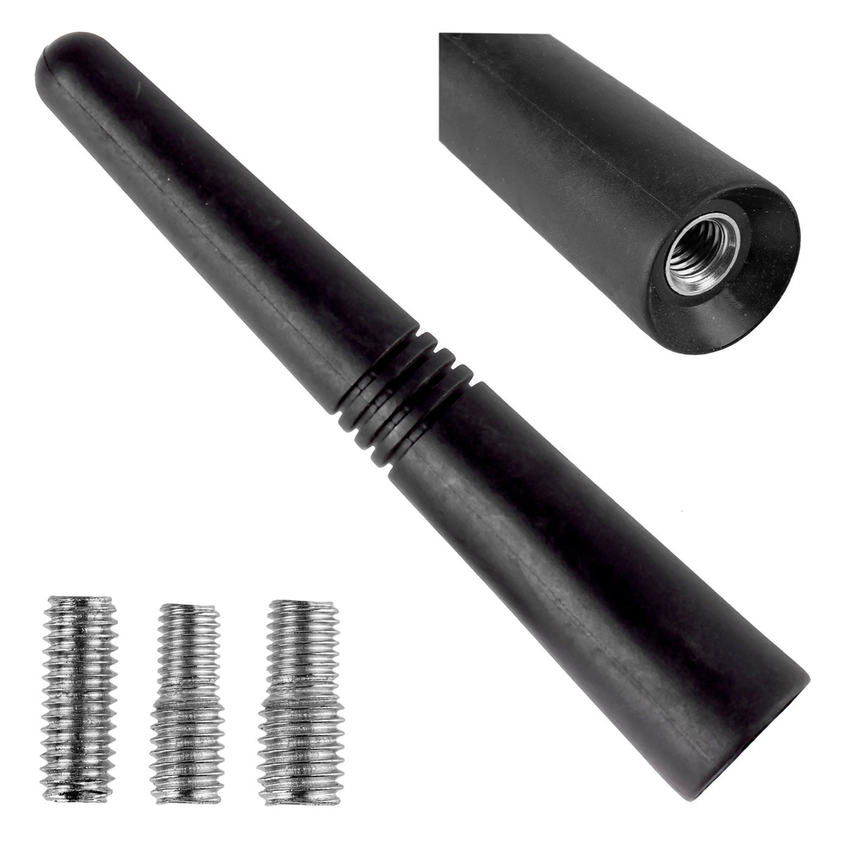 Autoantenna 9 cm, 3 sovitinta 5/6/7 mm ANTM09