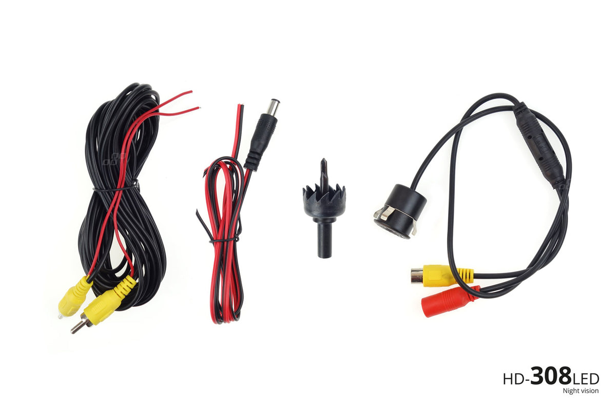 Pysäköintiavustin TFT01 4,3" HD-308-LED kameralla ja 4 anturilla valkoinen