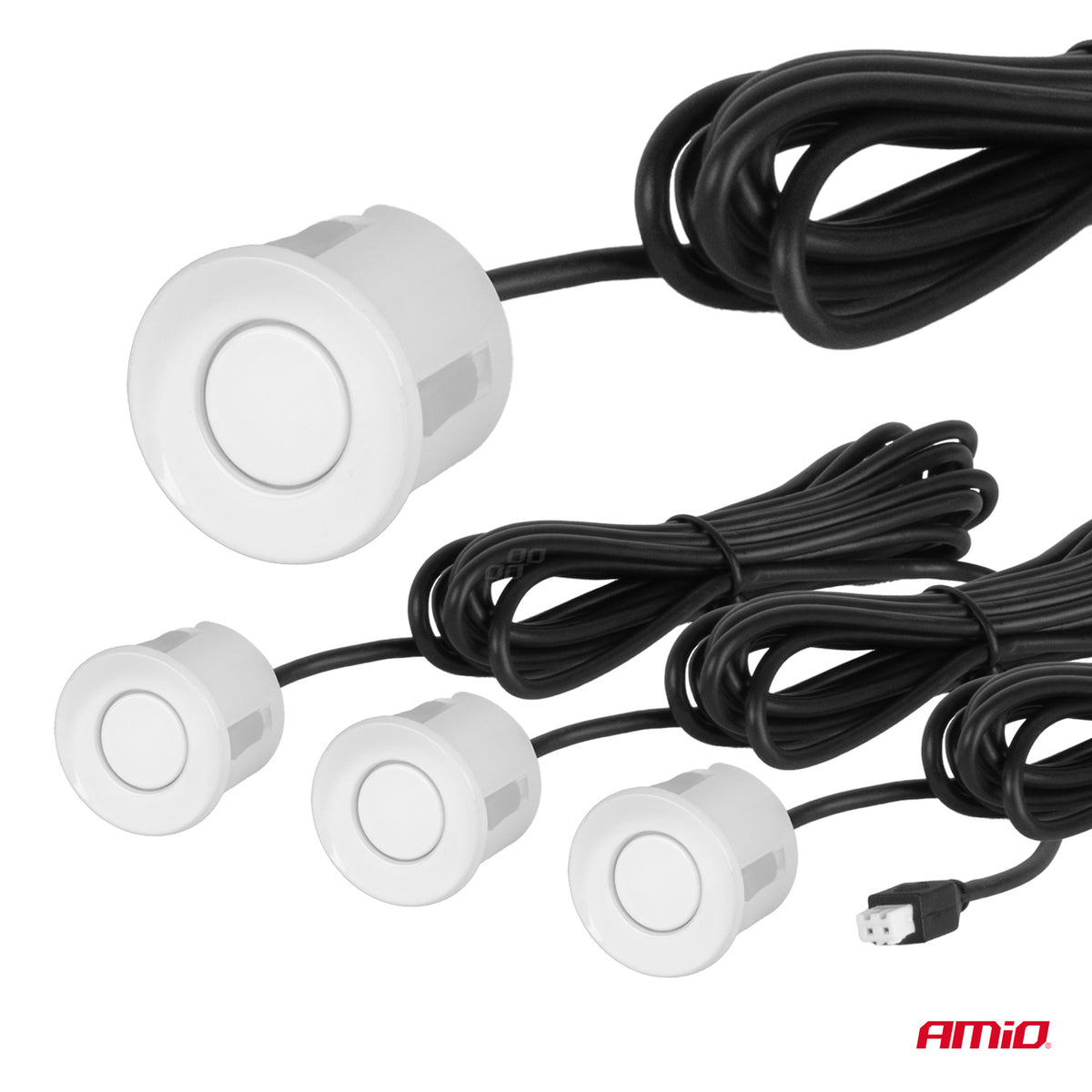 Pysäköintitutka LED 4 anturia valkoinen