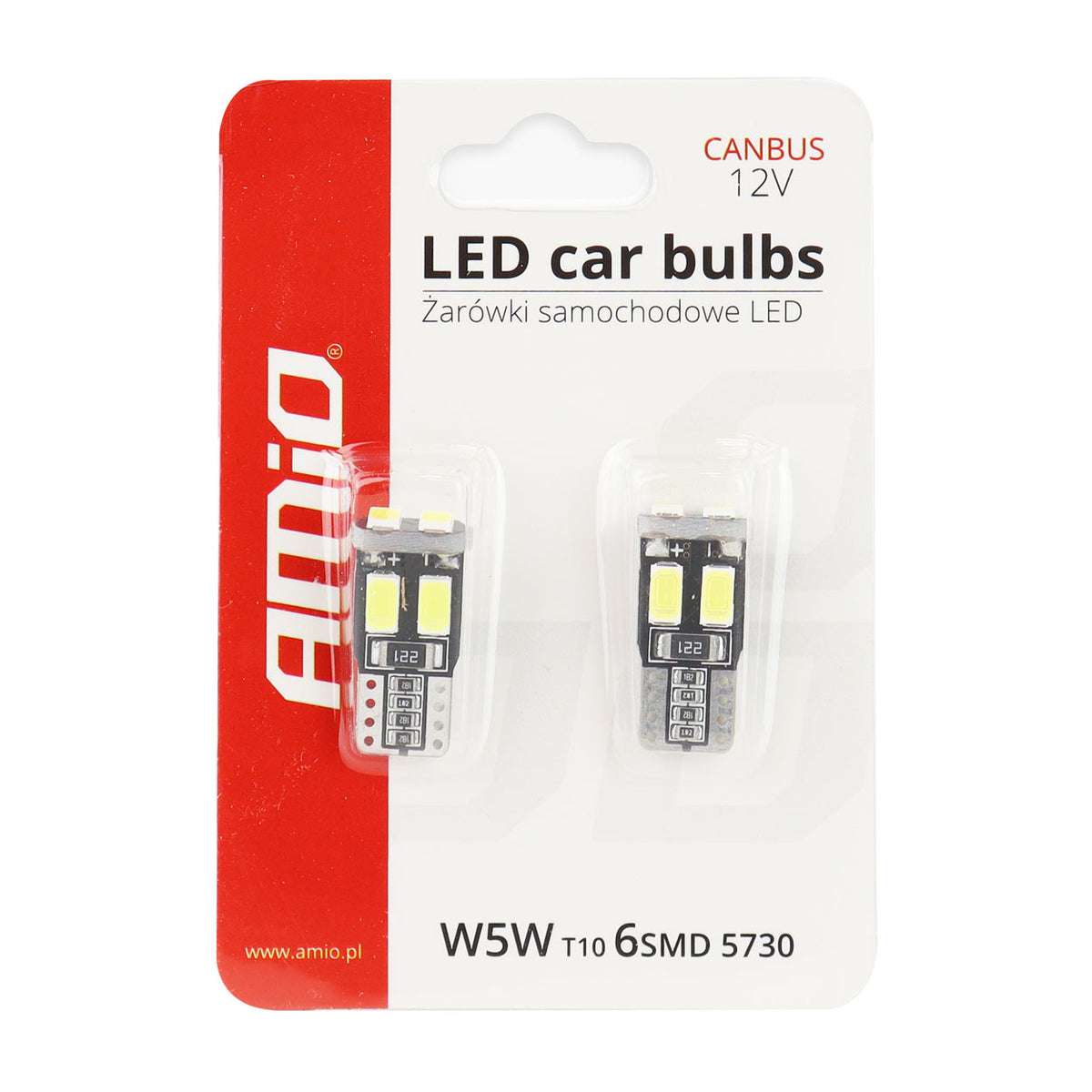 LED CANBUS 6SMD 5730 T10 (W5W) valkoinen