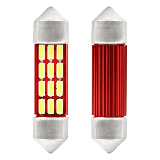 LED-polttimo CANBUS 4014 12SMD Festoon C5W/C10W/C3W 36mm valkoinen 12V/24V