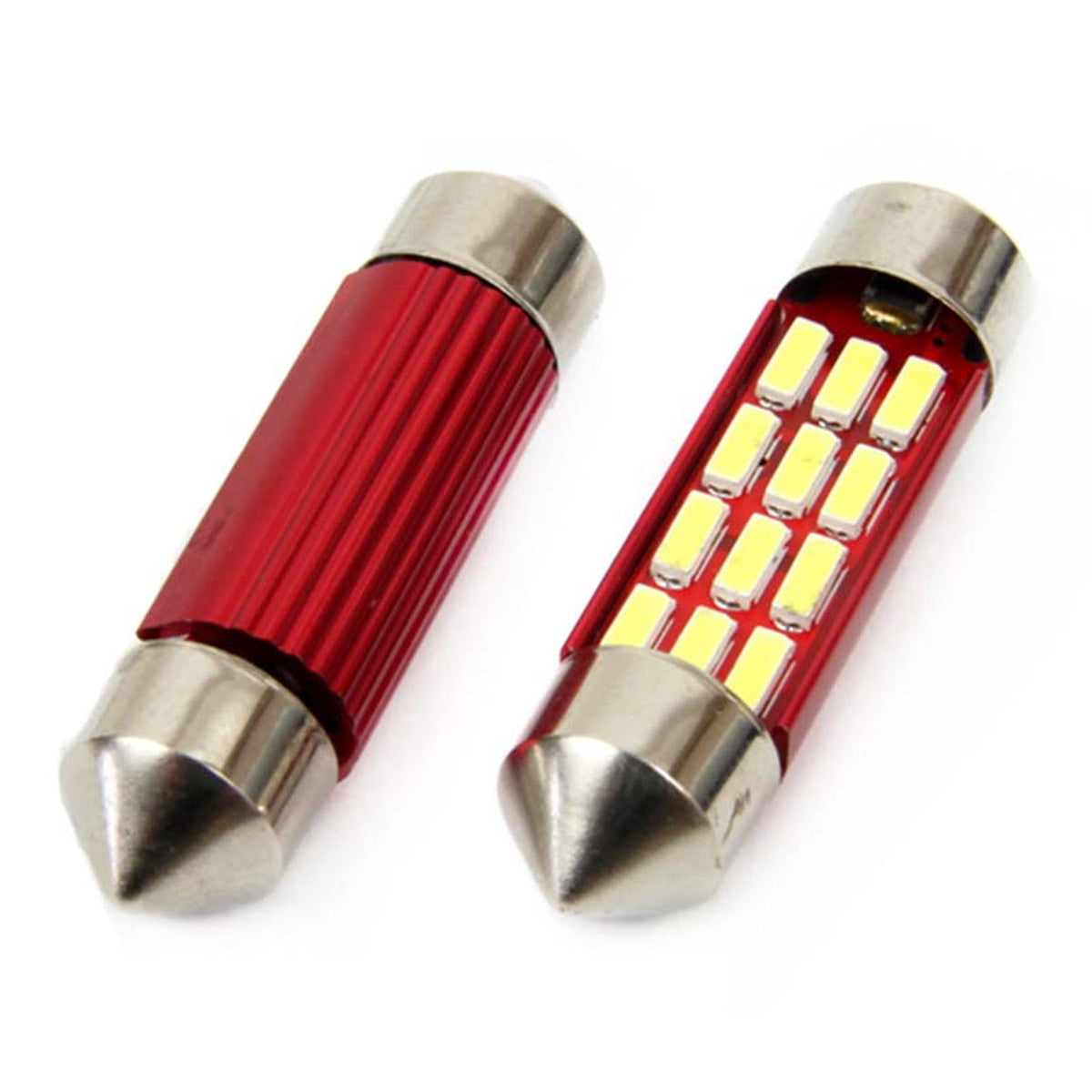 LED-polttimo CANBUS 4014 12SMD Festoon C5W/C10W/C3W 36mm valkoinen 12V/24V
