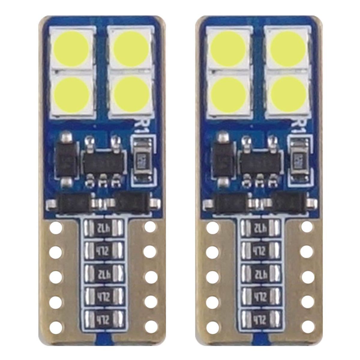 LED-polttimo CANBUS 8SMD 2835 T10 (W5W) valkoinen 12V/24V