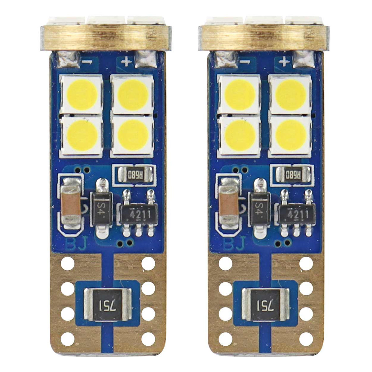 LED-polttimo CANBUS 12SMD 2835 T10e (W5W) valkoinen 12V/24V
