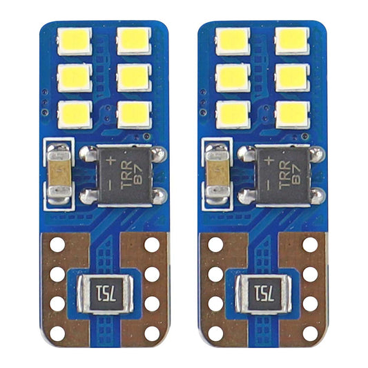 LED-polttimo CANBUS 12 SMD UltraBright T10 (W5W) valkoinen 12V/24V