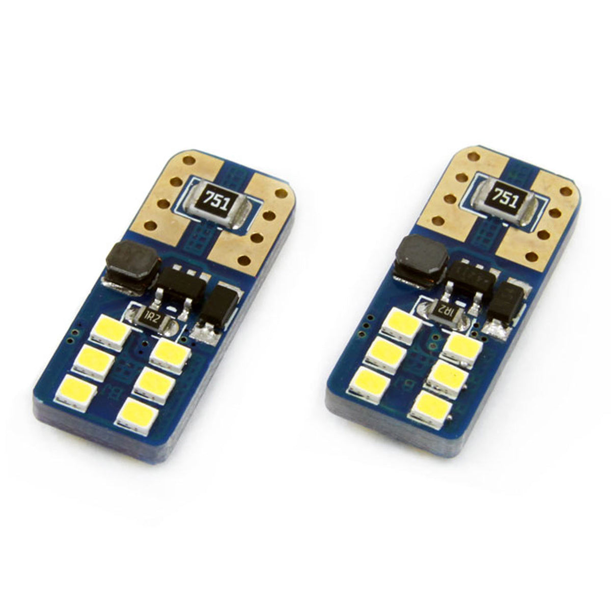 LED-polttimo CANBUS 12 SMD UltraBright T10 (W5W) valkoinen 12V/24V