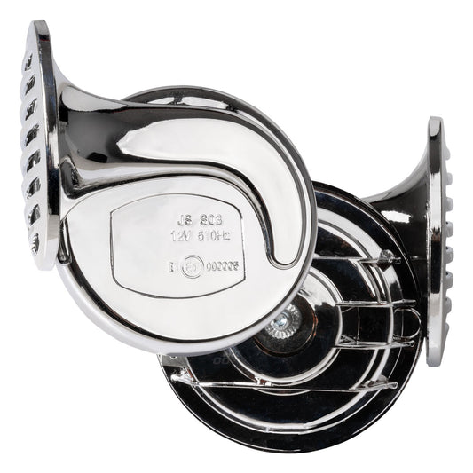Äänitorvi kromattu 12 V 2 kpl CHR-01