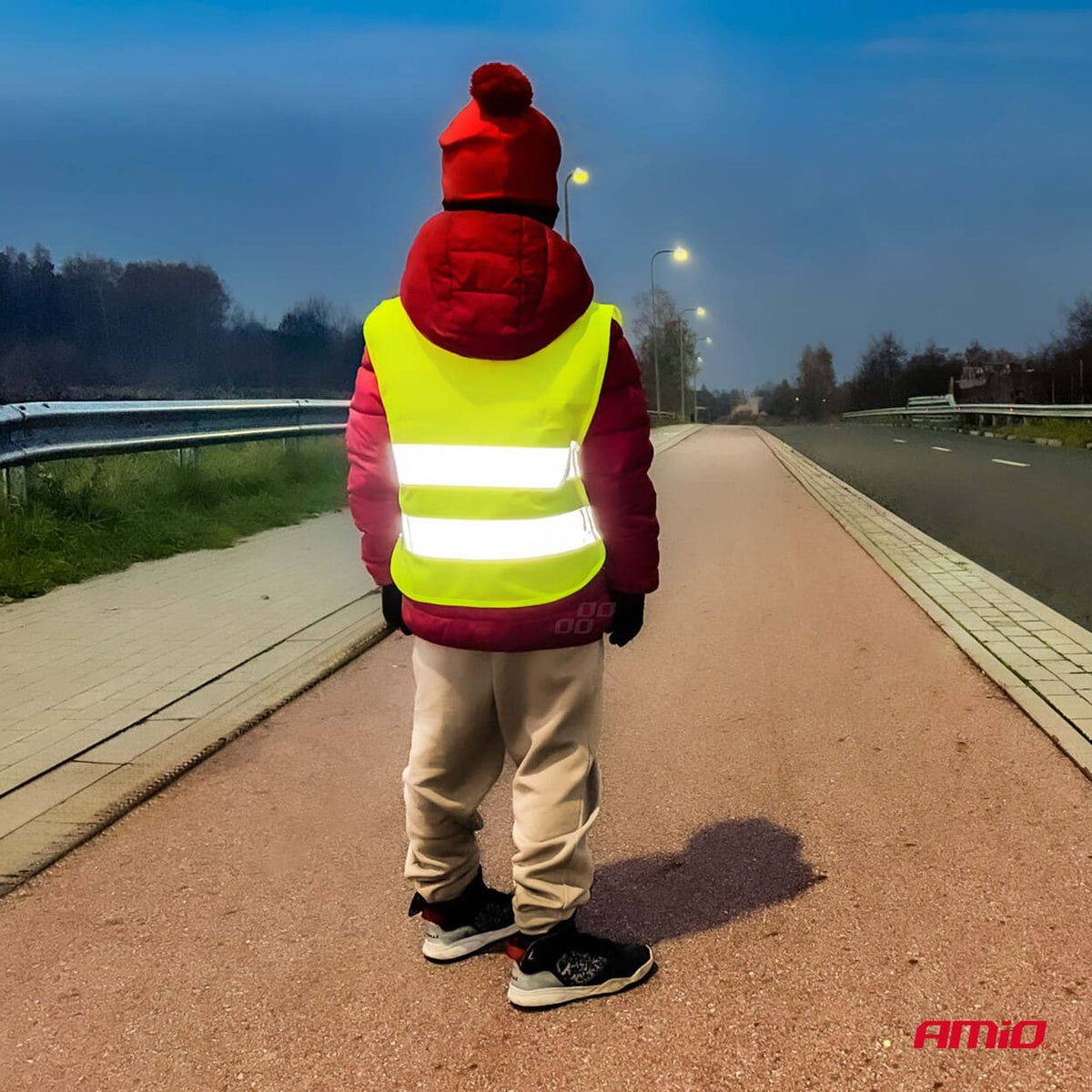 Lasten varoitusliivi keltainen, sertifioitu