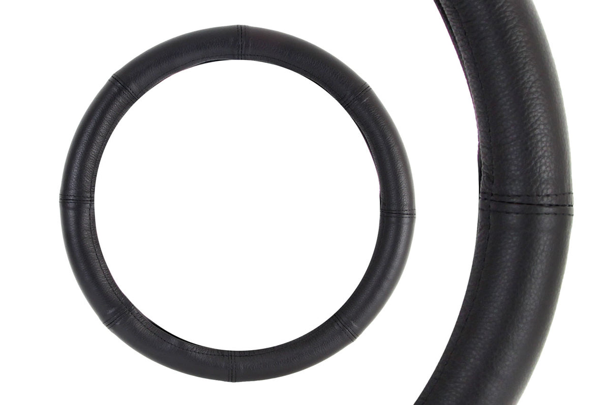 Ohjauspyörän suoja aidosta nahasta M 37-39 cm