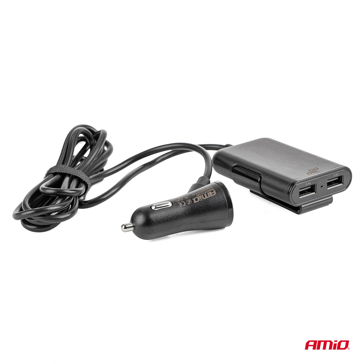 Etu-takapenkkisovitin 4 USB-jatkojohdolla