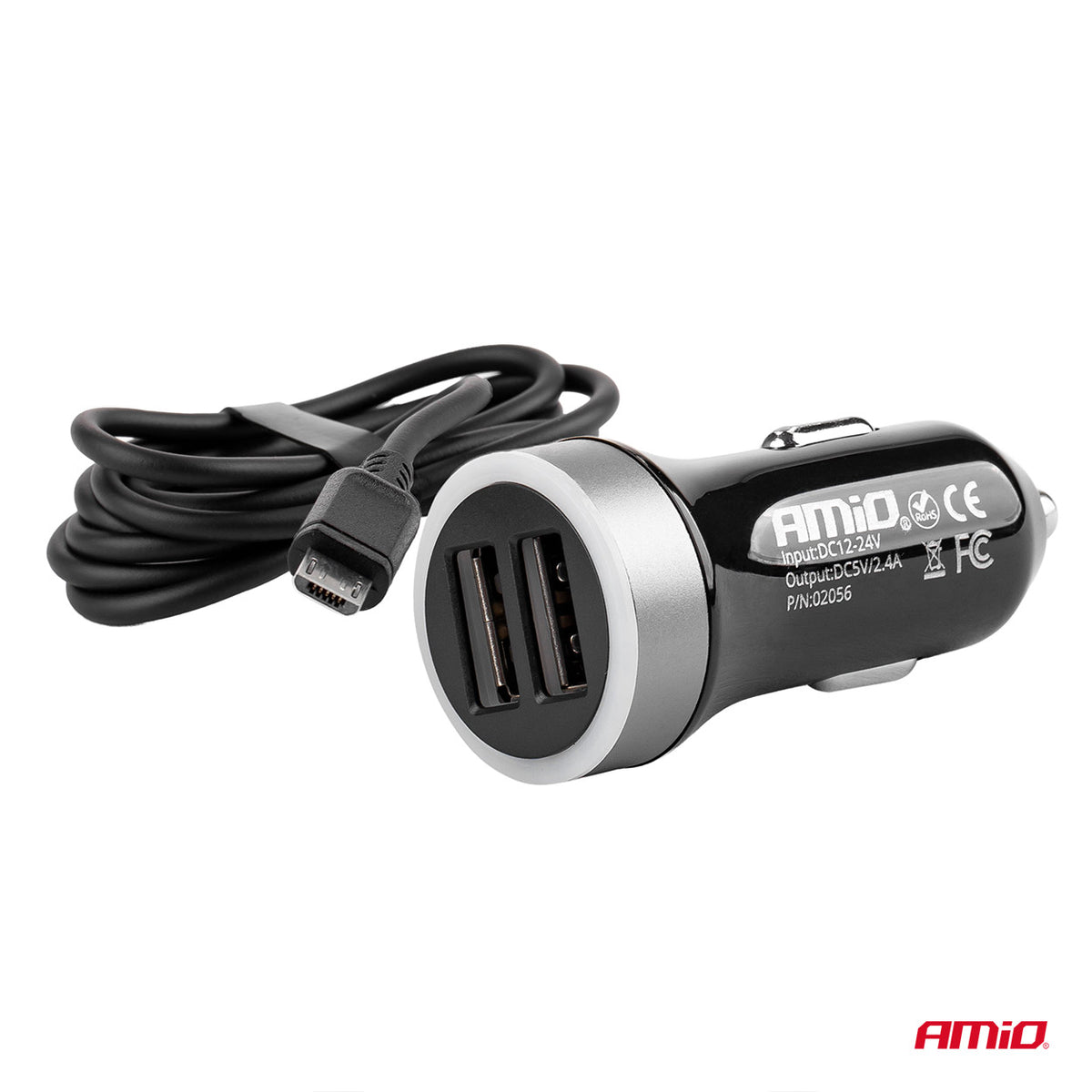 Autolaturi PCH PRO-01 microUSB+2xUSB 2,4A 12/24V