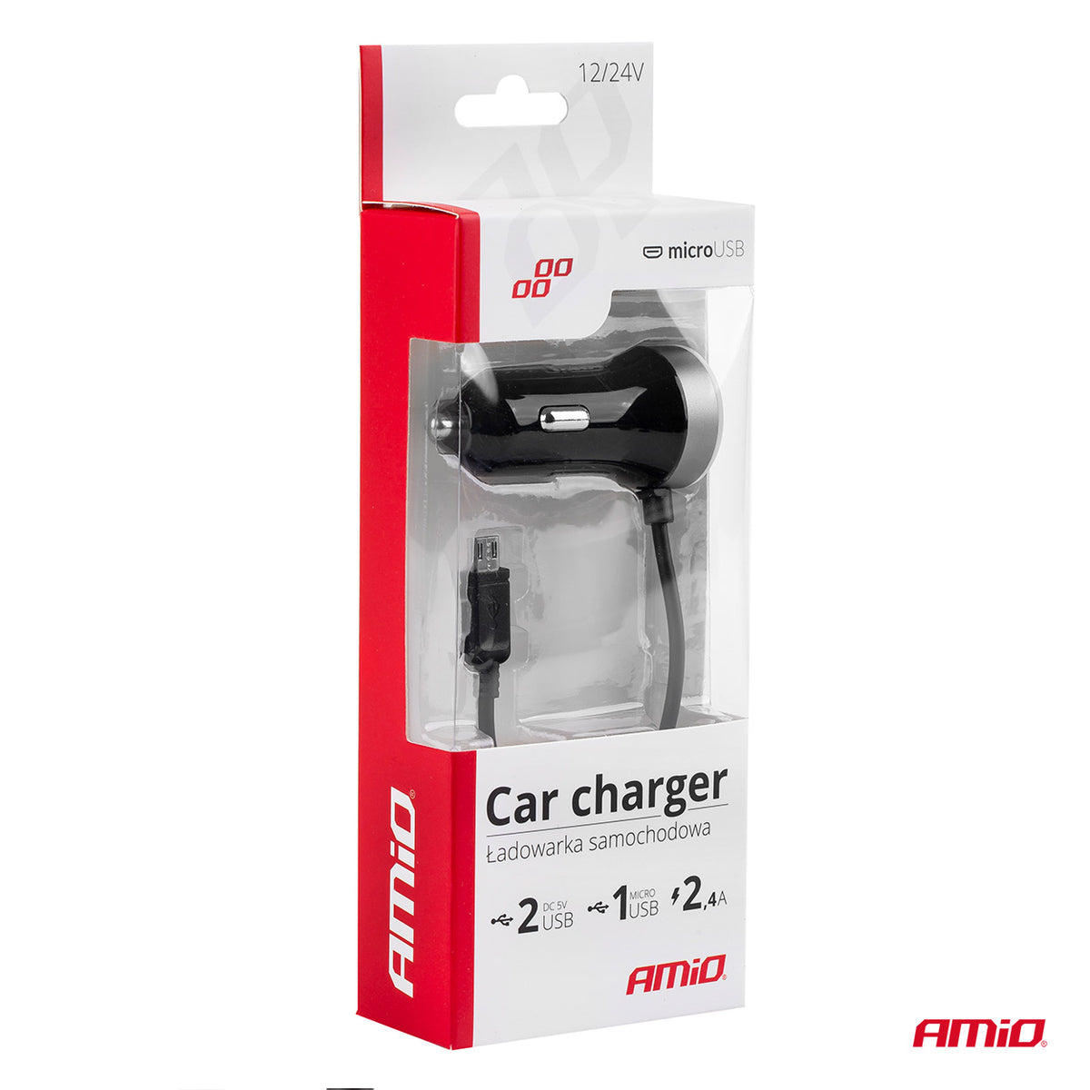 Autolaturi PCH PRO-01 microUSB+2xUSB 2,4A 12/24V