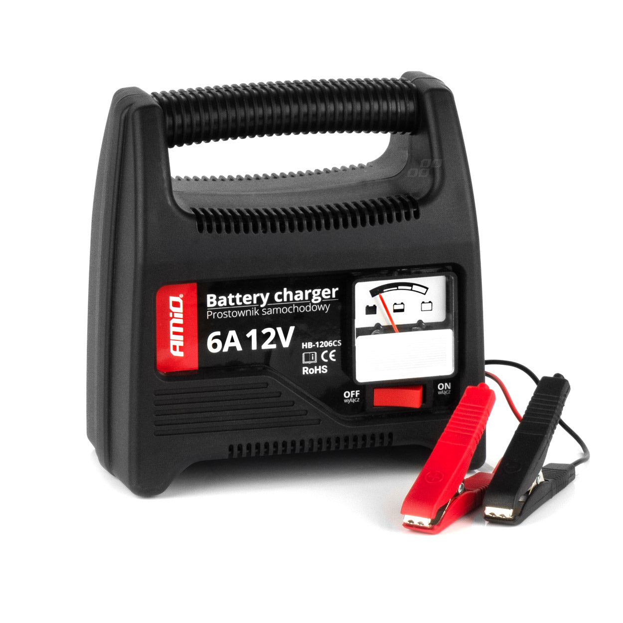 Akkulaturi, tasasuuntaaja 6A, 12V AMiO SBC-6A