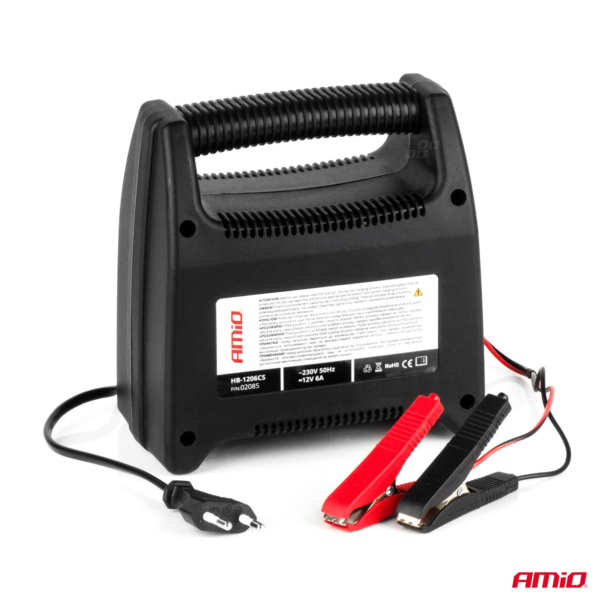 Akkulaturi, tasasuuntaaja 6A, 12V AMiO SBC-6A
