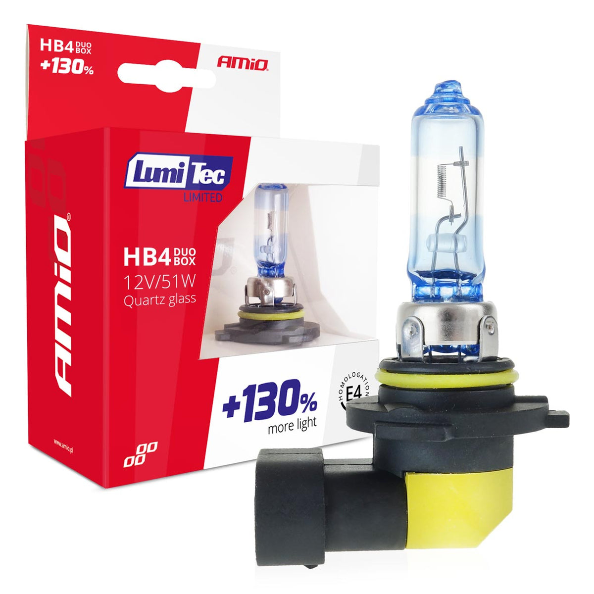 Halogeenipolttimo HB4 12V 51W Lumitec Limited +130% Duo