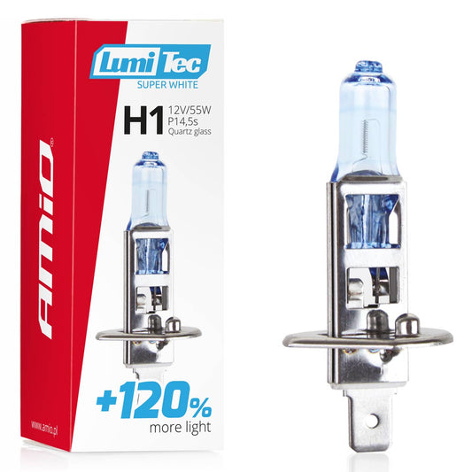Halogeenipolttimo H1 12 V 55 W Lumitec Super White +120%
