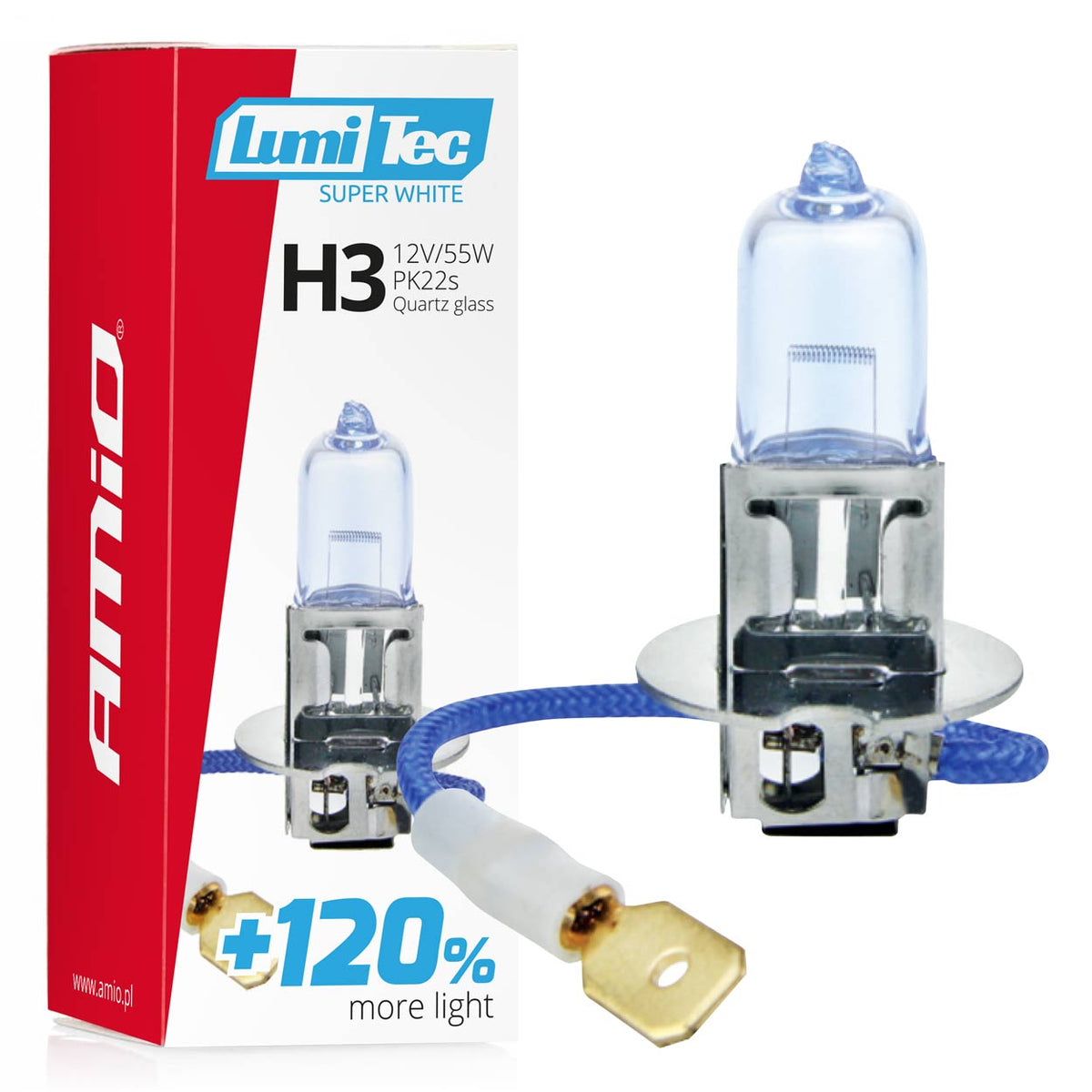 Halogeenipolttimo H3 12 V 55 W Lumitec Super White +120%