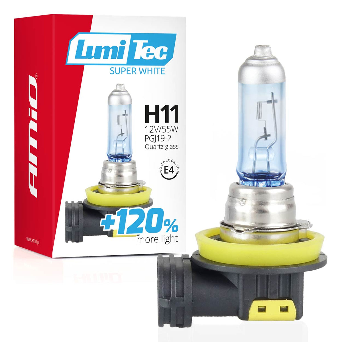 Halogeenipolttimo H11 12 V 55 W Lumitec Super White +120%