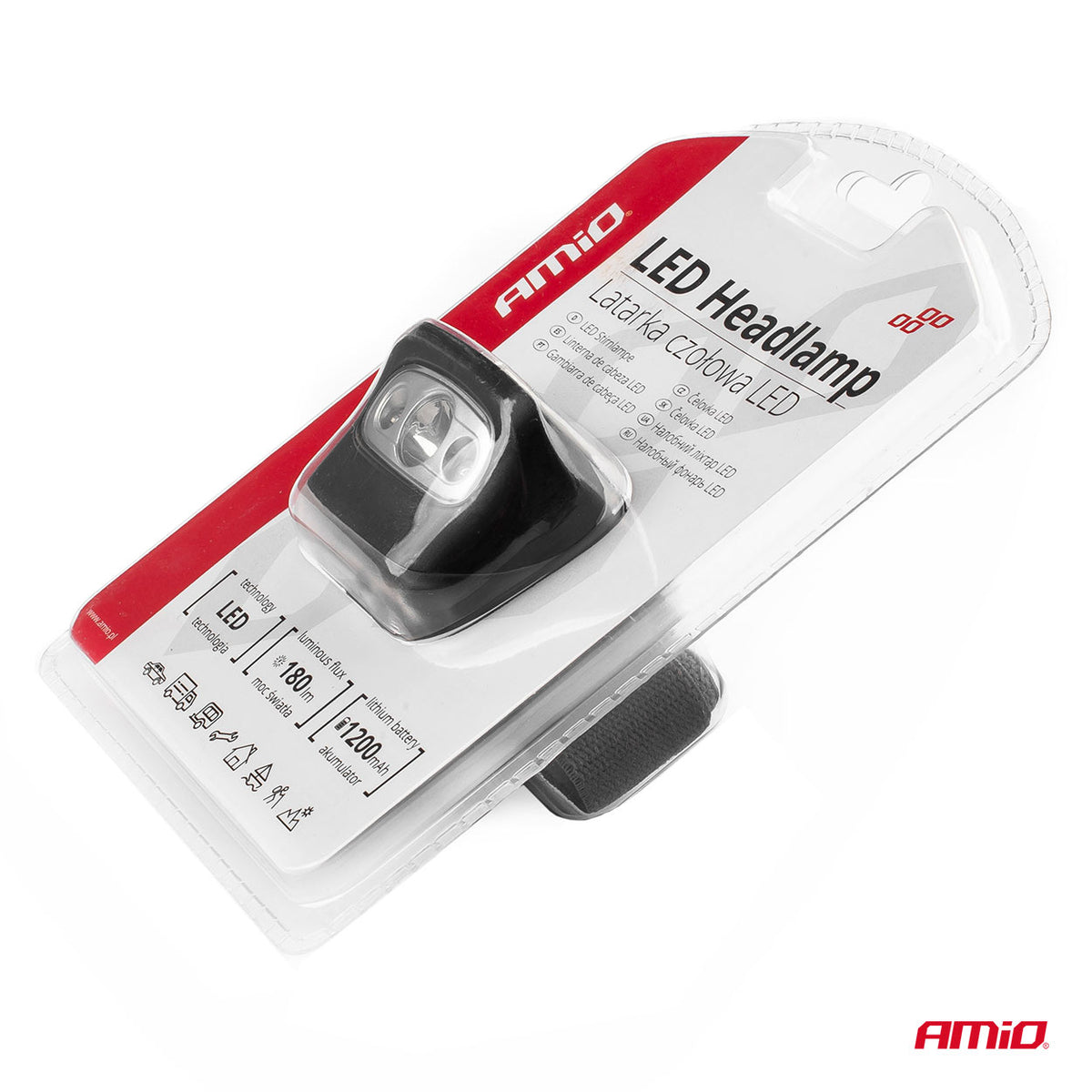 LED-otsalamppu 3W ladattava 1200mA 180 lm IPX4
