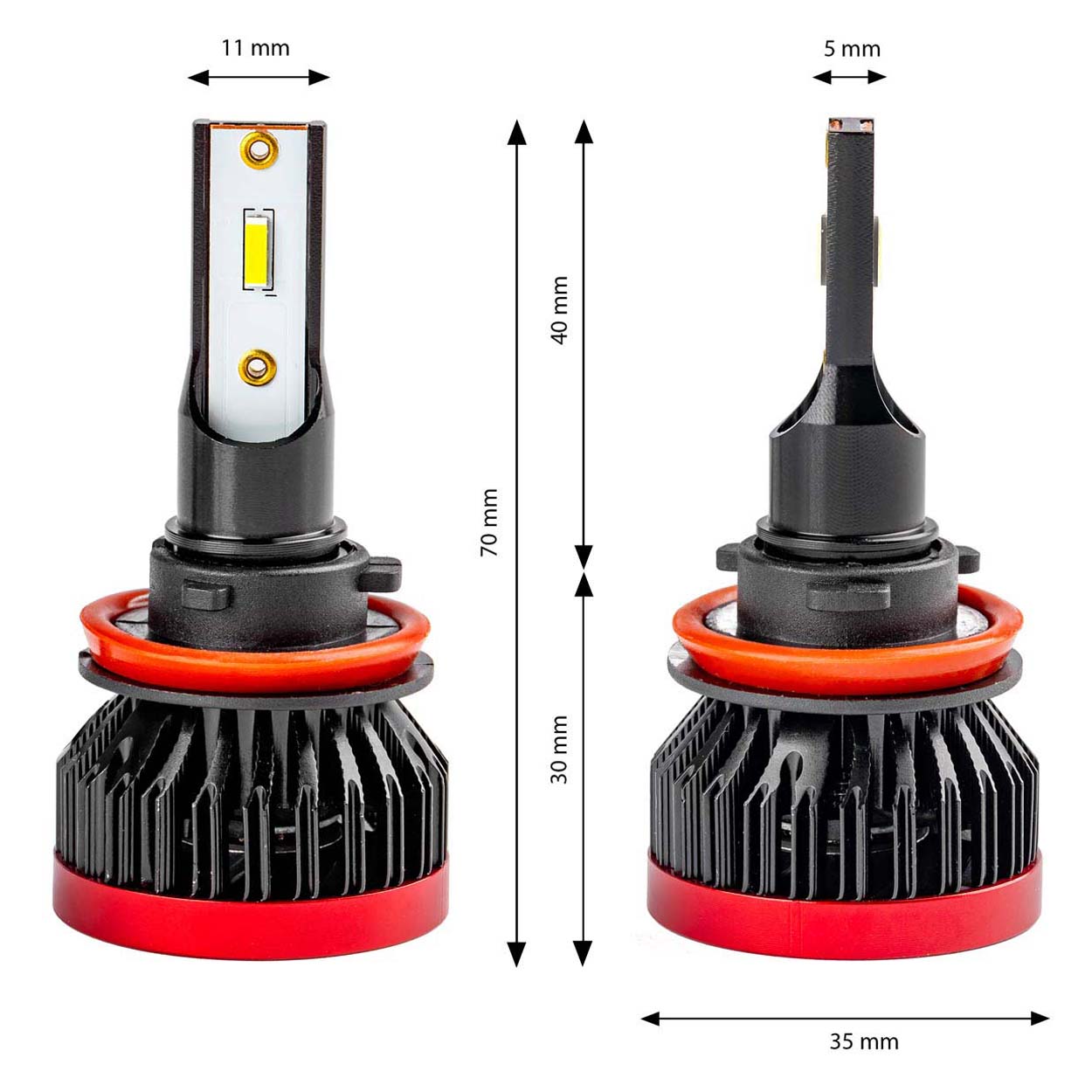 LED -ajovalot H8/H9/H11/H16 BF -sarja Amio